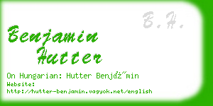 benjamin hutter business card